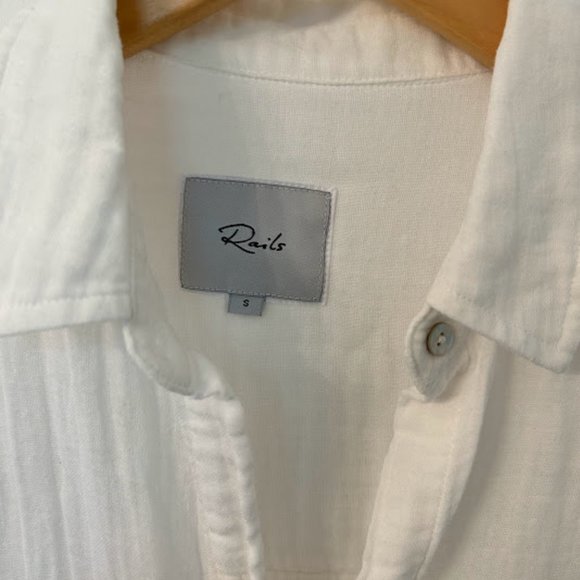 Rails Ellis Dip-dye Button-down Shirt In White Blush - Picture 5 of 12